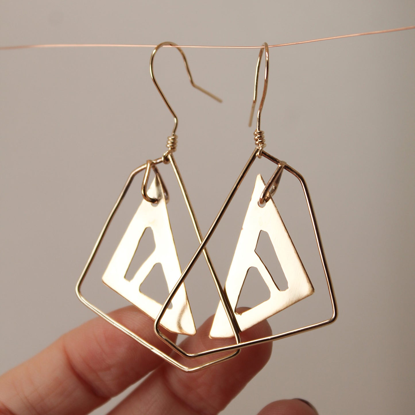‘Modern Butterfly’ Abstract 14K Gold Fill Earring Pair