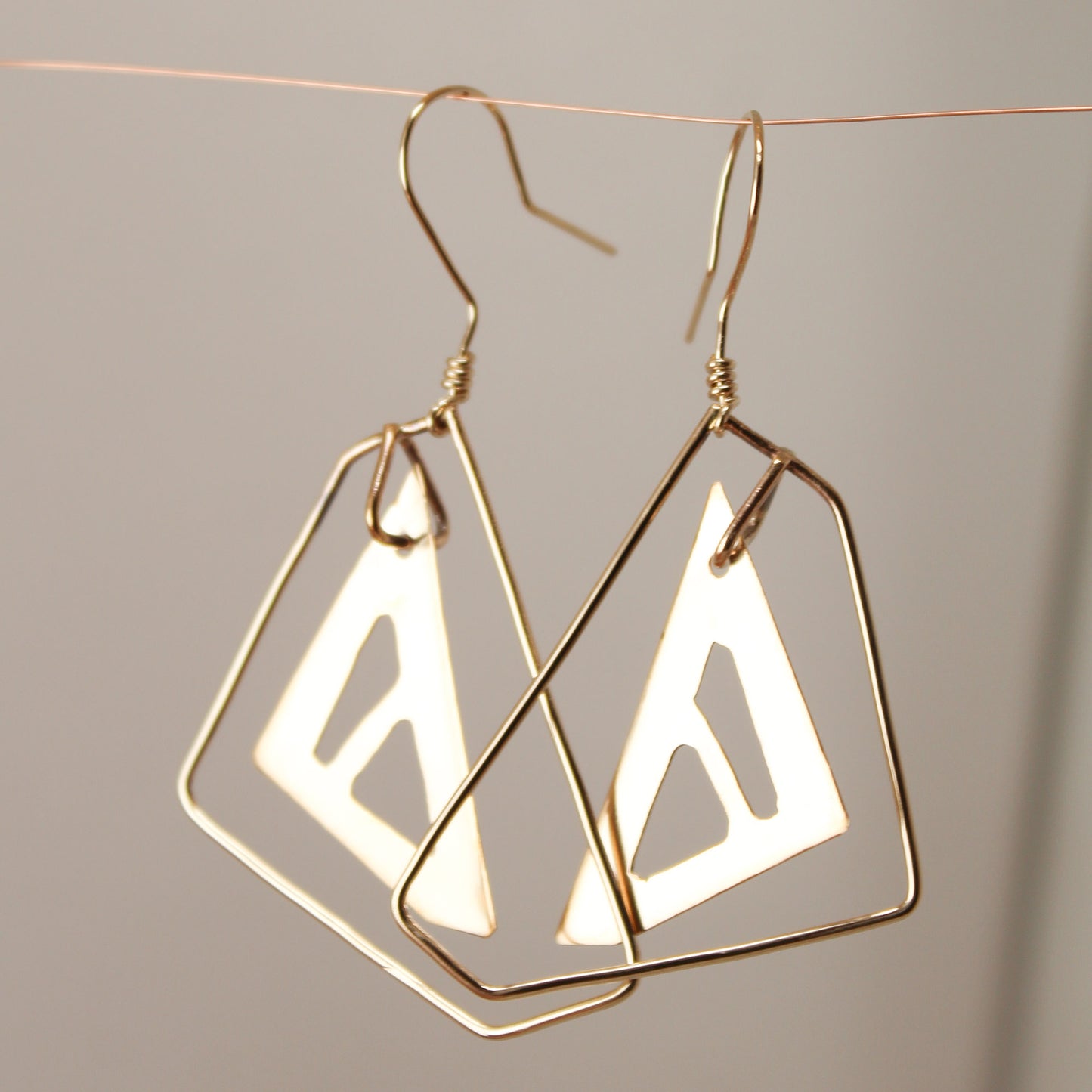 ‘Modern Butterfly’ Abstract 14K Gold Fill Earring Pair