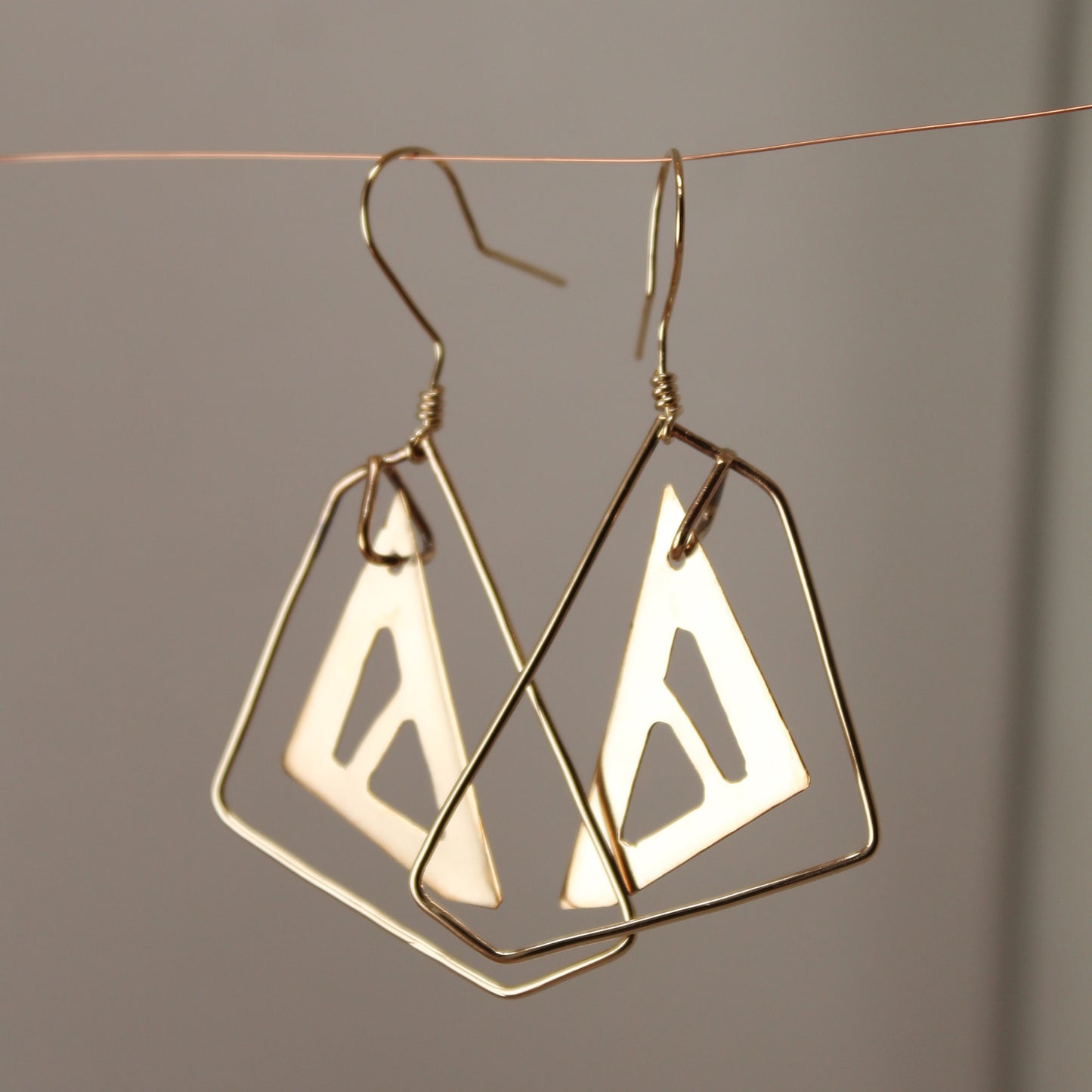 ‘Modern Butterfly’ Abstract 14K Gold Fill Earring Pair