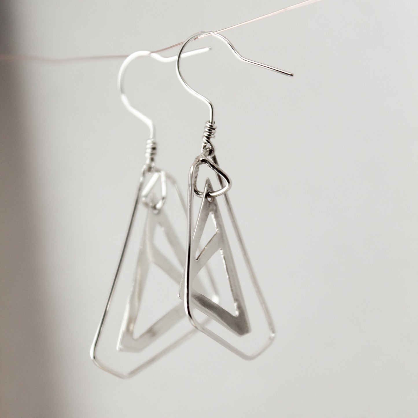 ‘Modern Butterfly’ Abstract Sterling Silver Earring Pair A