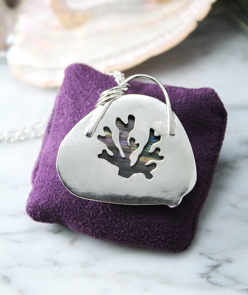 Rare Purple Labradorite Decorative Sterling Silver Pendant