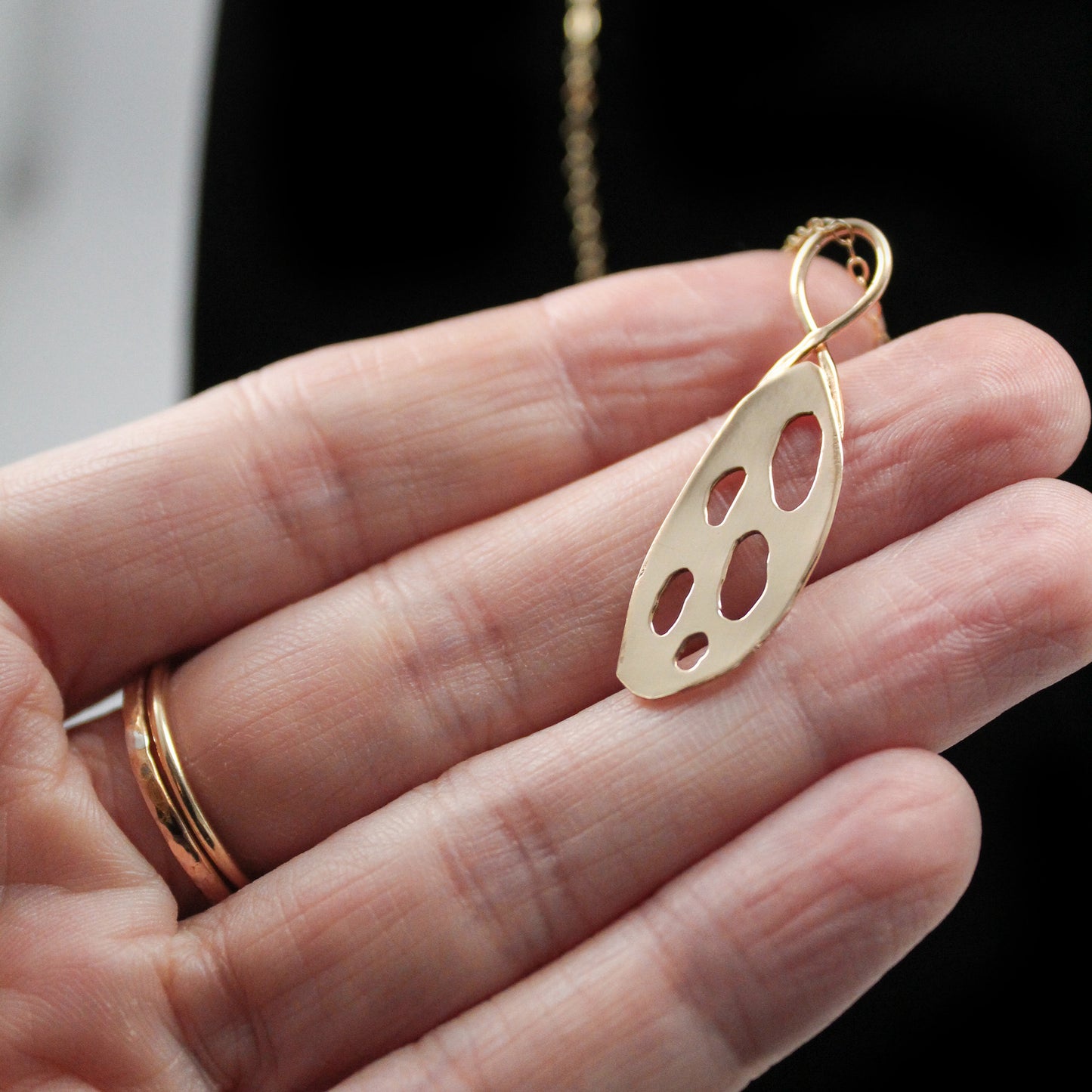 Abstract Wing Pendant in 14K Gold Fill - A