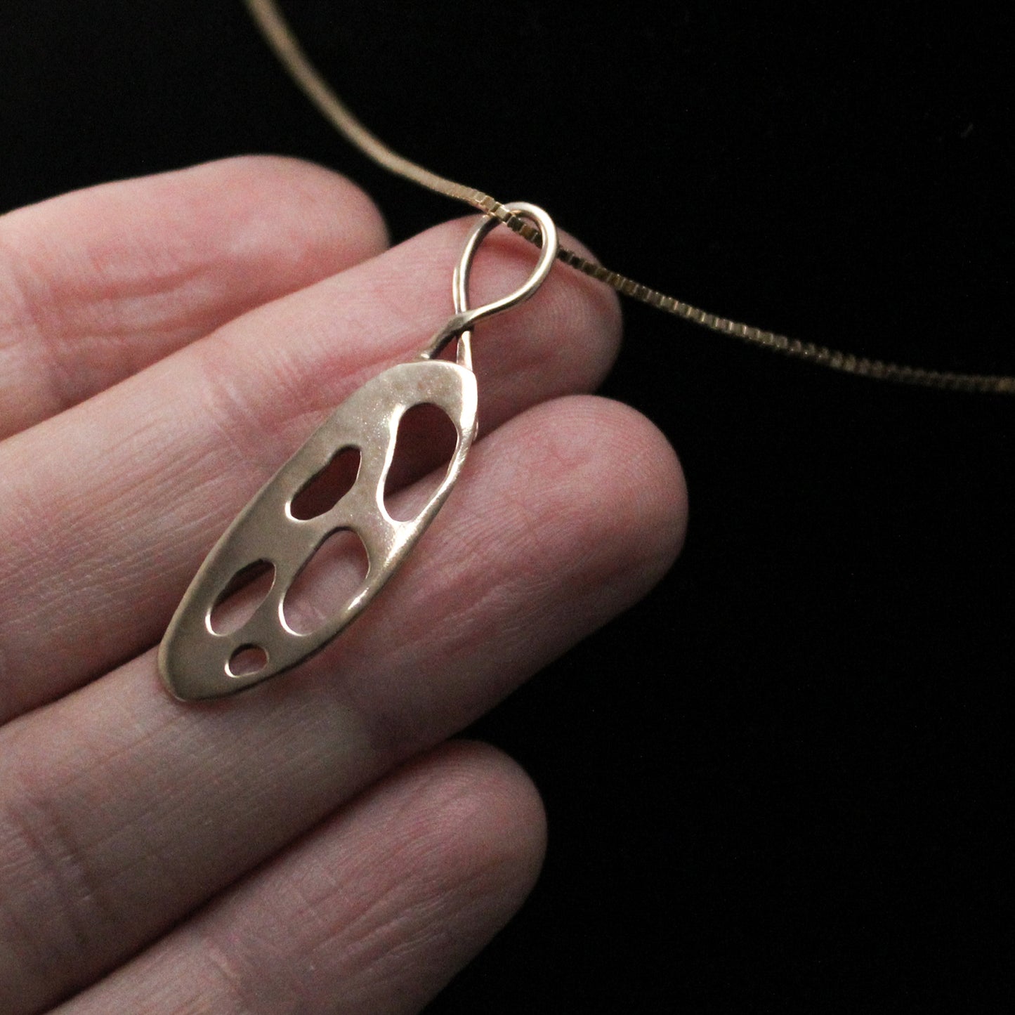 Abstract Wing Pendant in 14K Gold Fill - B