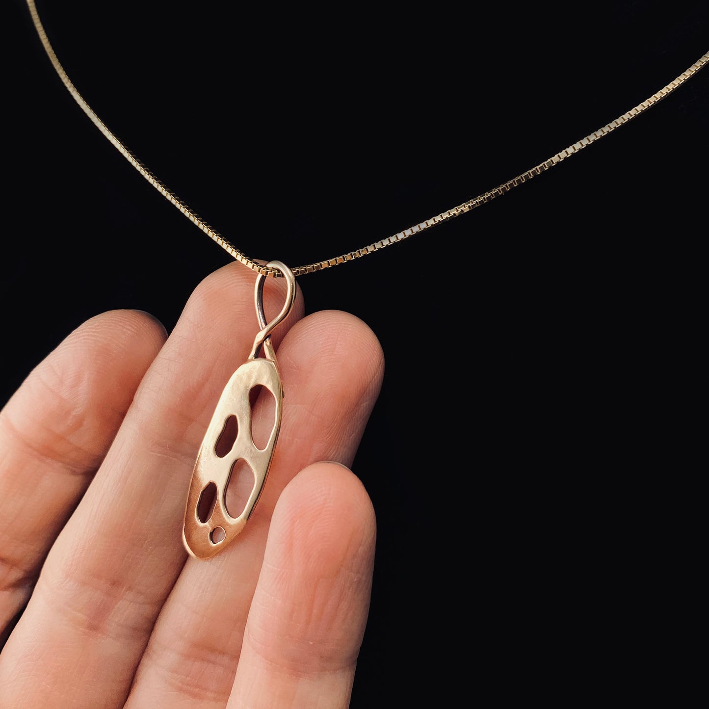 Abstract Wing Pendant in 14K Gold Fill - B