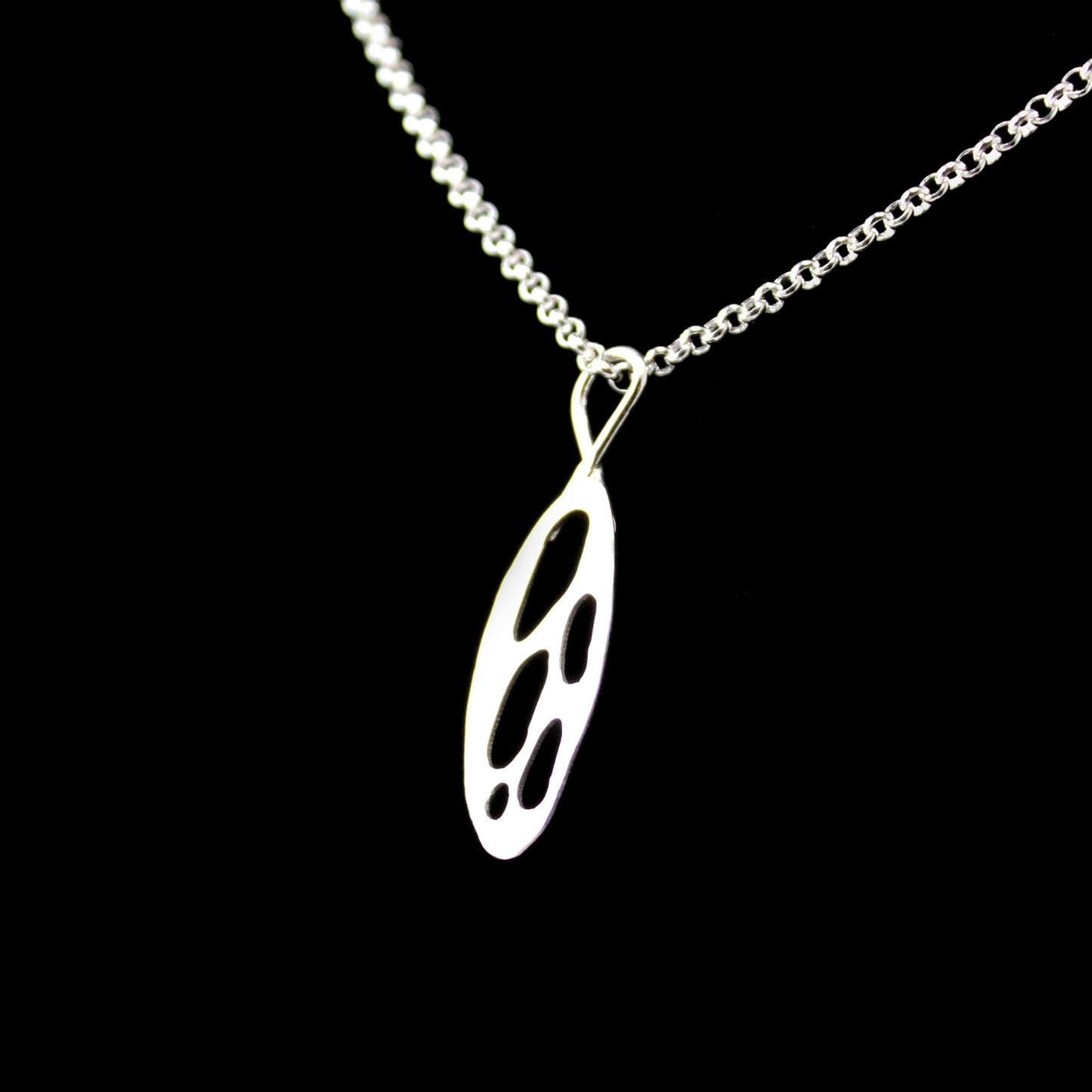 Abstract Wing Pendant in Sterling Silver - A