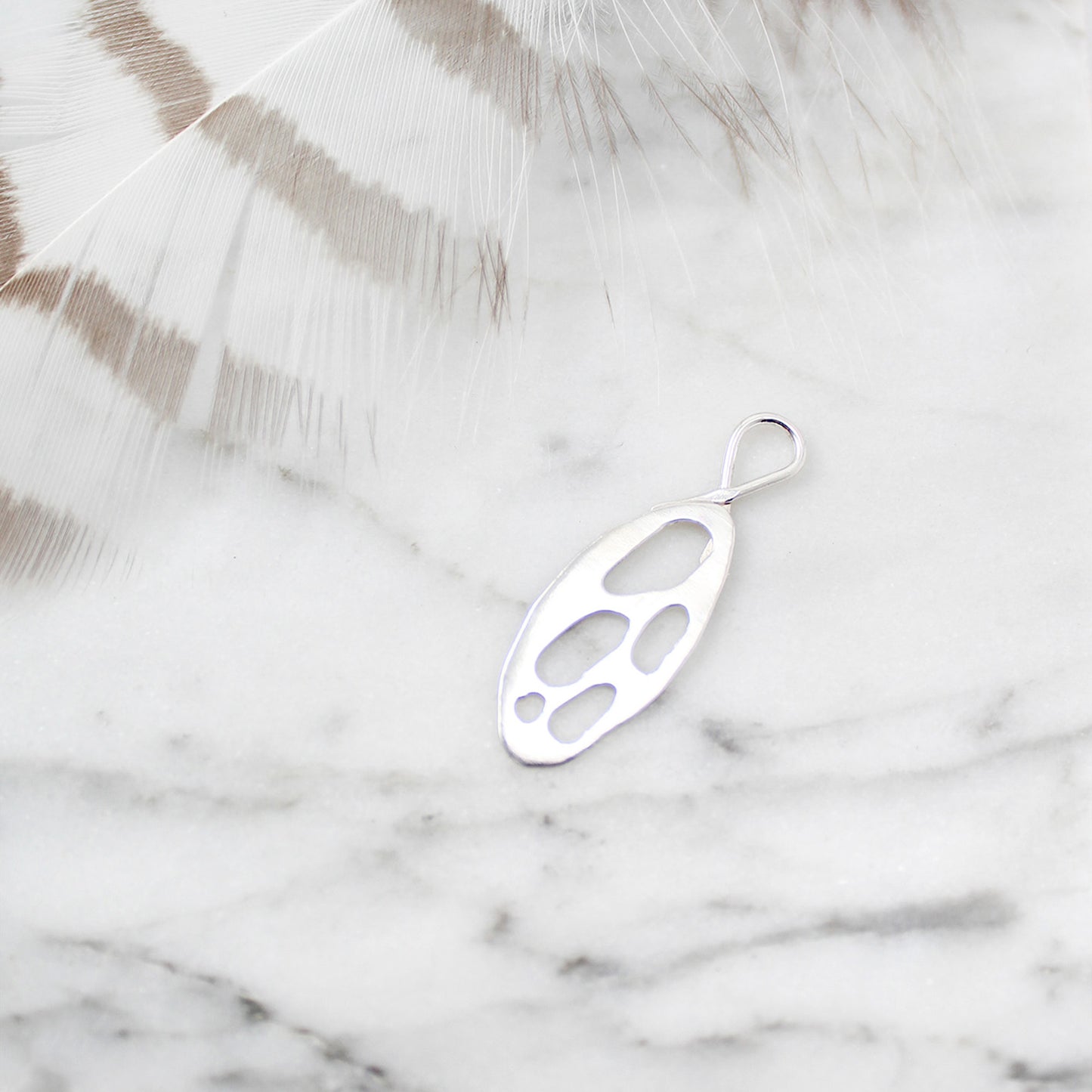 Abstract Wing Pendant in Sterling Silver - A
