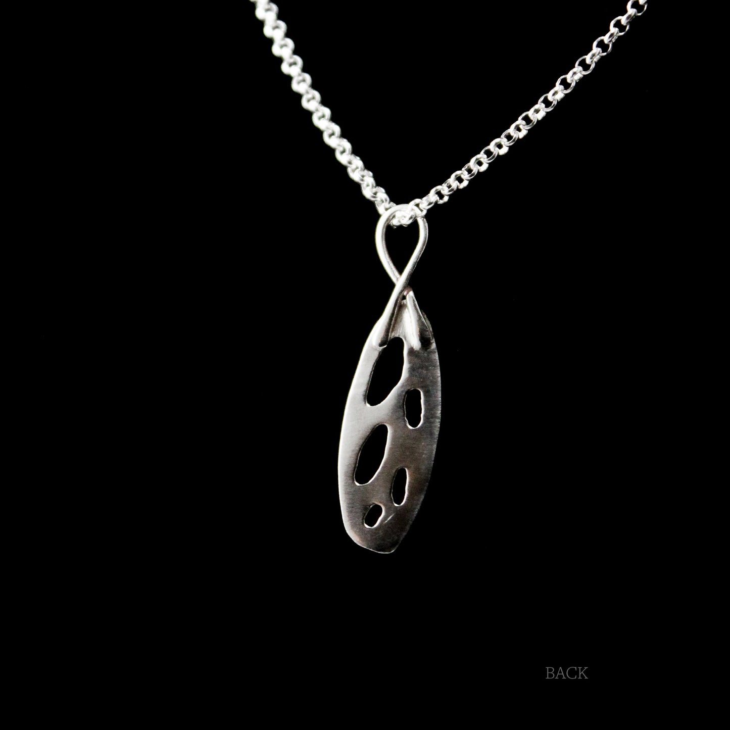 Abstract Wing Pendant in Sterling Silver - B