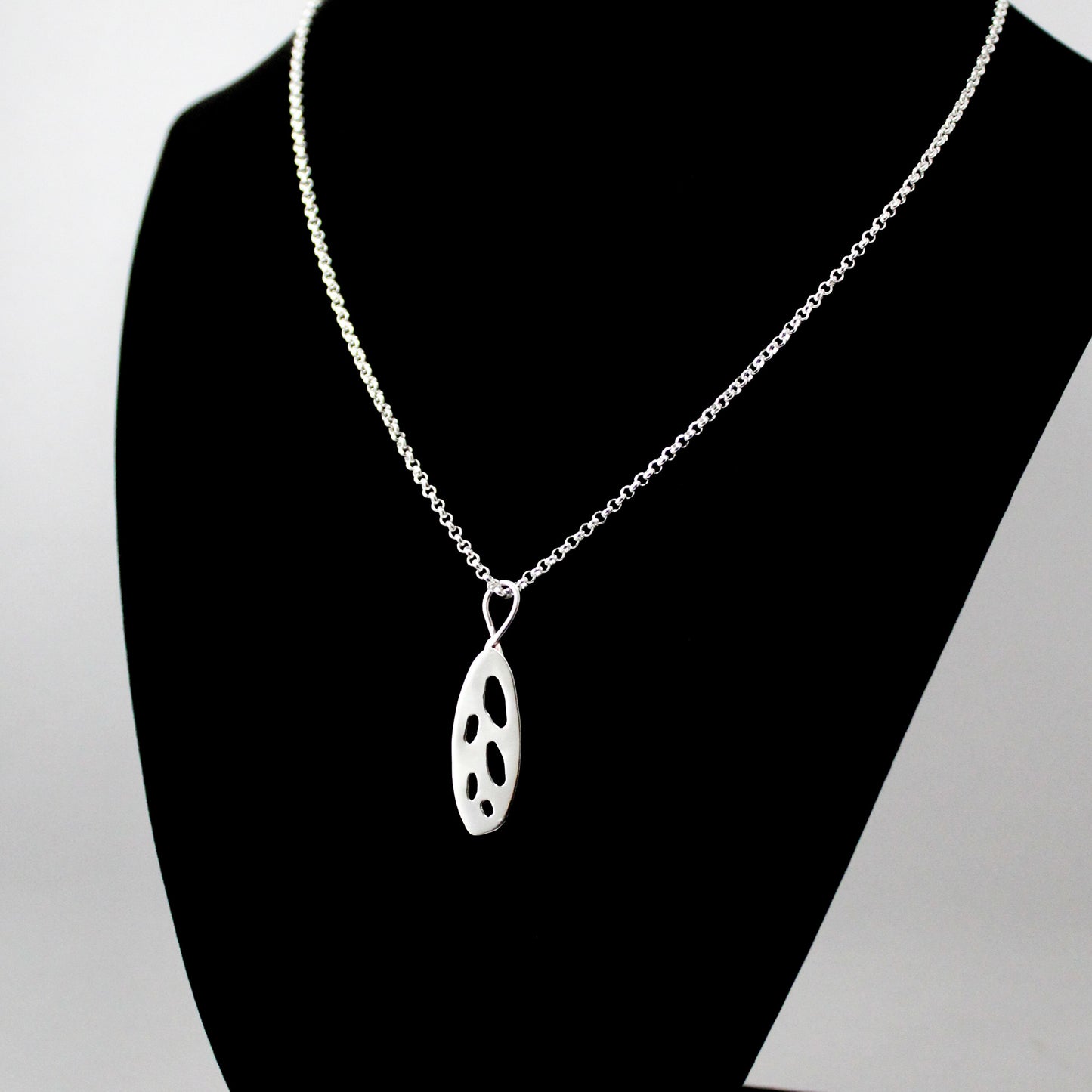 Abstract Wing Pendant in Sterling Silver - B
