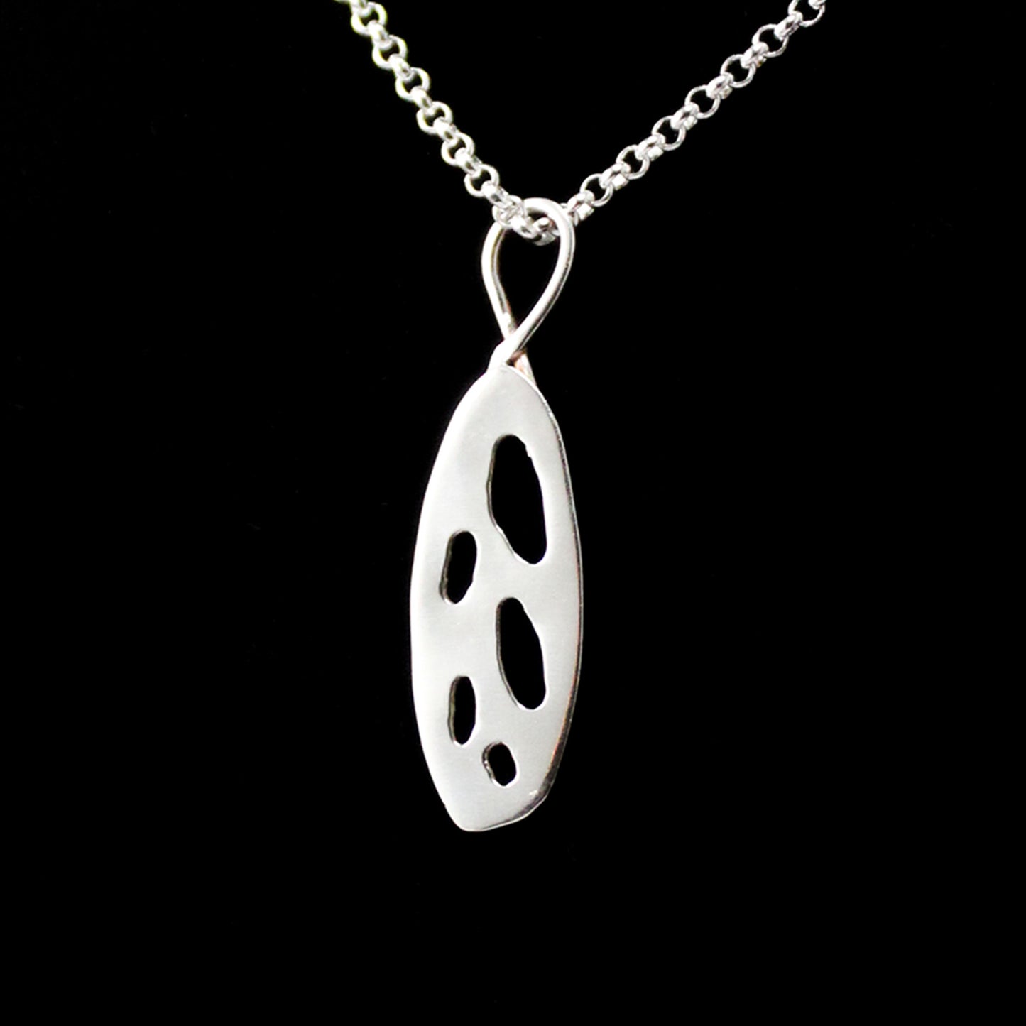 Abstract Wing Pendant in Sterling Silver - B