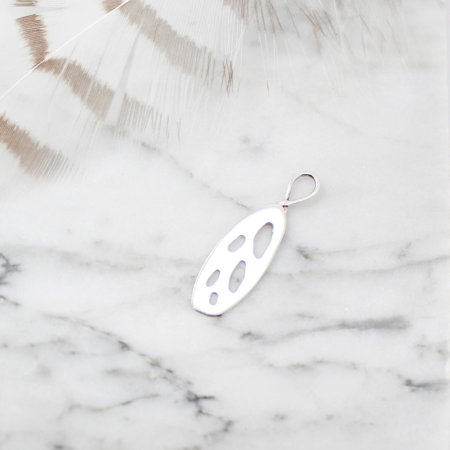 Abstract Wing Pendant in Sterling Silver - B