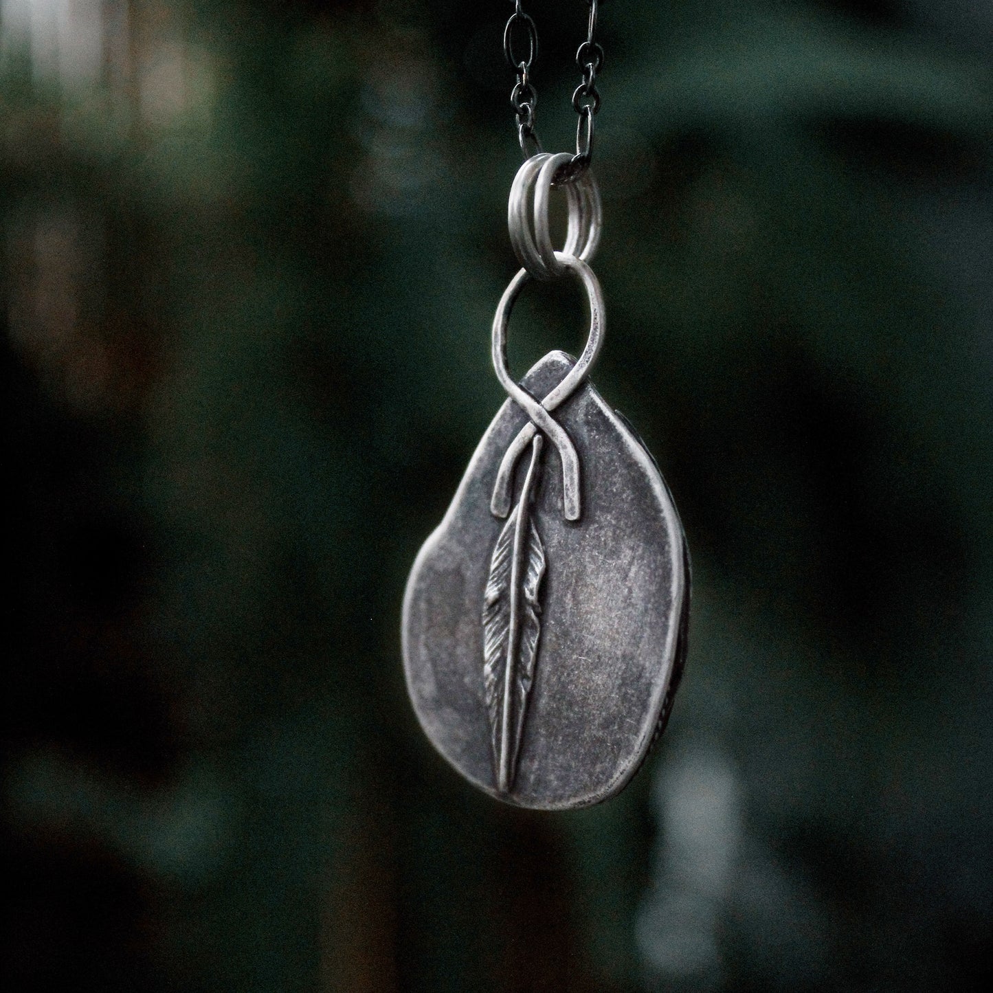 Maligano Jasper Peardrop Decorative Pendant with Patina