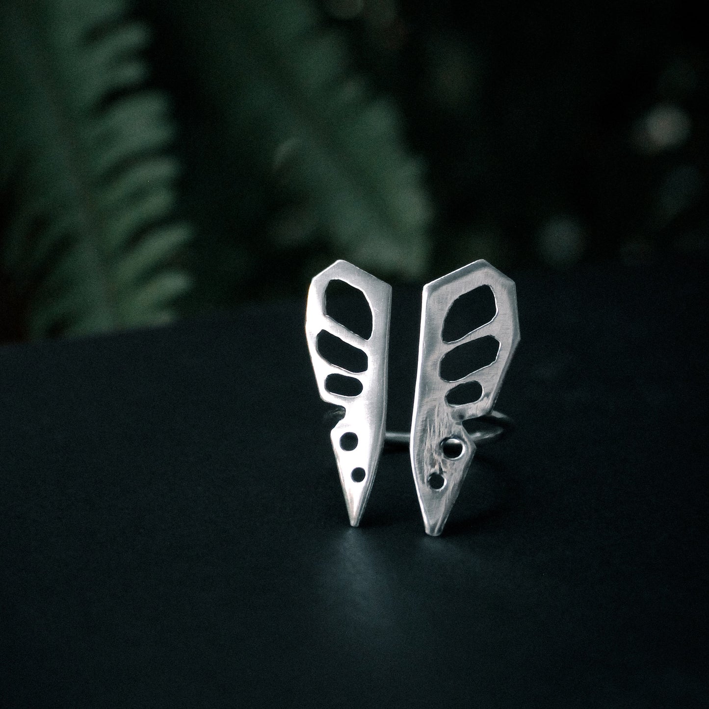 Butterfly Sterling Silver Split Ring – Size 7