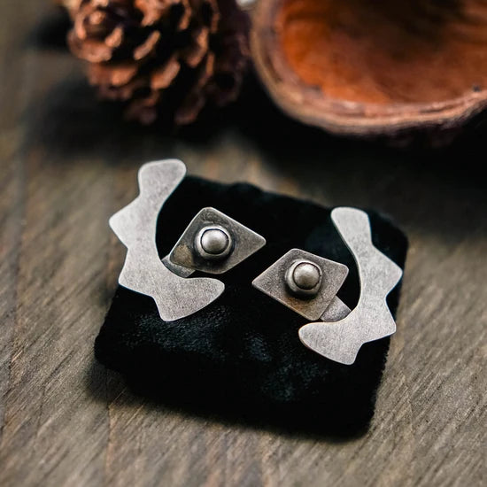 
                  
                    **POP UP ART - Sun Seed Ear Jacket Sterling Silver Earring Pair
                  
                