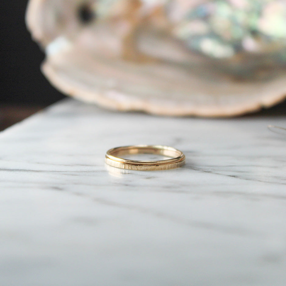 
                  
                    14K Gold Fill Hammered + Smooth Stacker ring duo (2) - MADE TO ORDER
                  
                