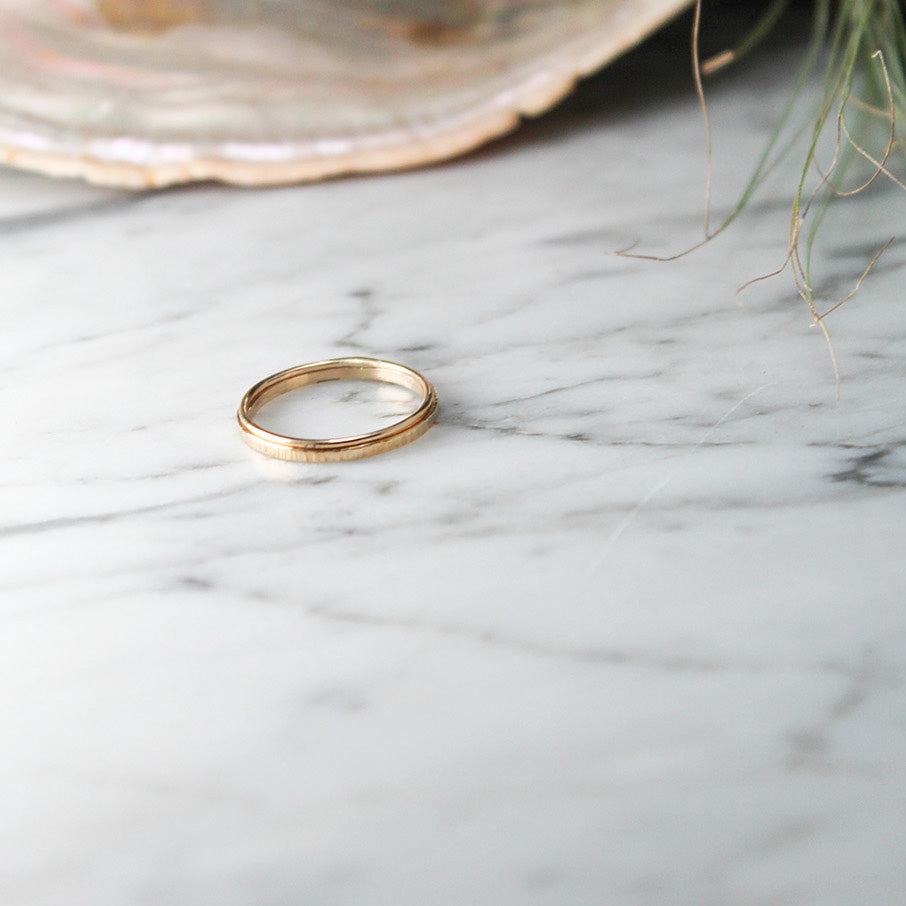 
                  
                    14K Gold Fill Hammered + Smooth Stacker ring duo (2) - MADE TO ORDER
                  
                