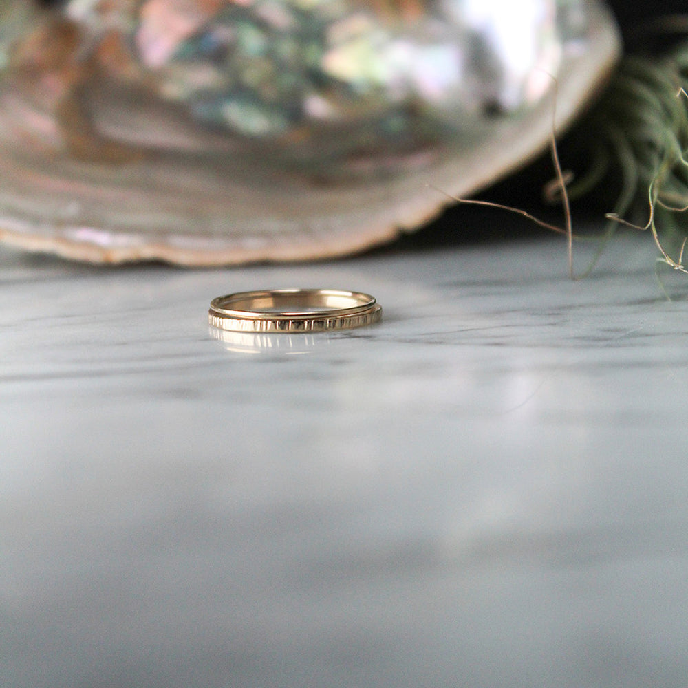 
                  
                    14K Gold Fill Hammered + Smooth Stacker ring duo (2) - MADE TO ORDER
                  
                