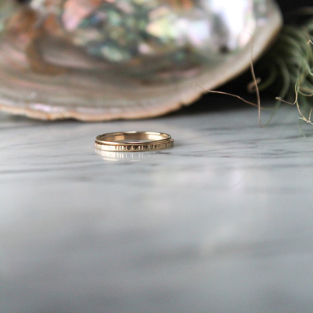 
                  
                    14K Gold Fill Hammered + Smooth Stacker ring duo (2) - MADE TO ORDER
                  
                